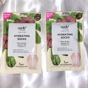 Lot of 2 Shea Butter Hydrating Socks - Epielle Jojoba Oil Vitamin E